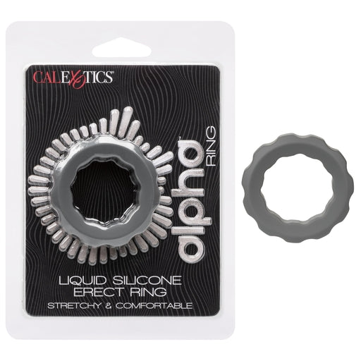 Alpha Liquid Silicone Erect Ring Stretchy Comfortable Gray Beaded Design Default Title COCK RINGS