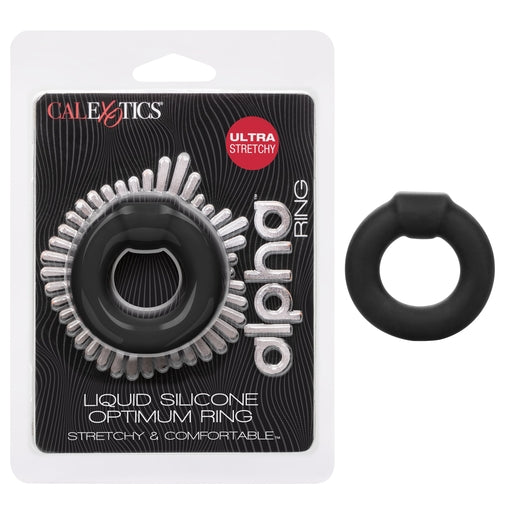 Alpha Liquid Silicone Optimum Ring Ultra Stretchy Black Size Medium Default Title COCK RINGS