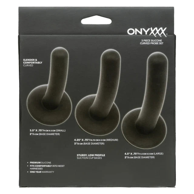 Onyxxx 3 Piece Silicone Curved Probe Set > Dildos > Neutral Dildos