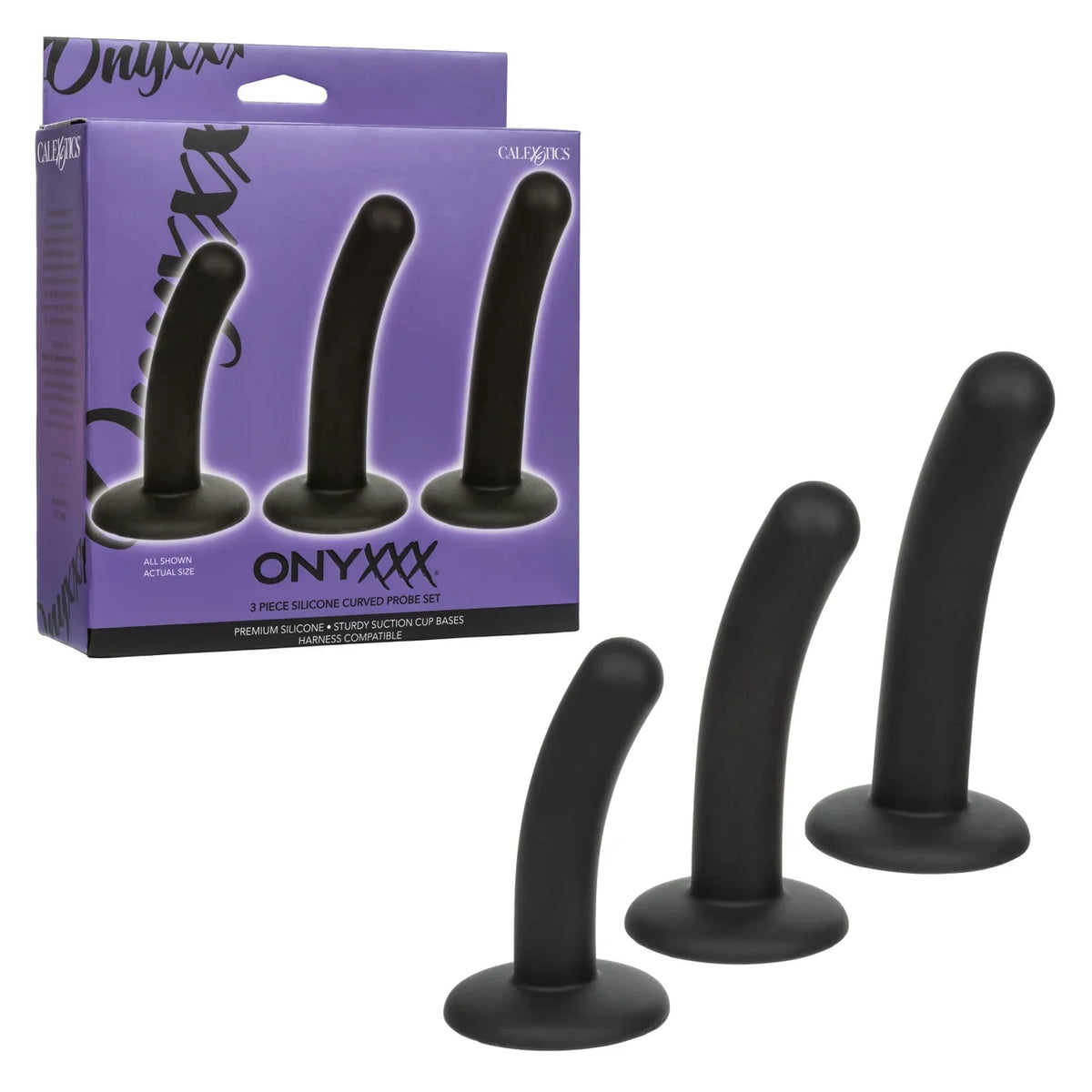 Onyxxx 3 Piece Silicone Curved Probe Set > Dildos > Neutral Dildos