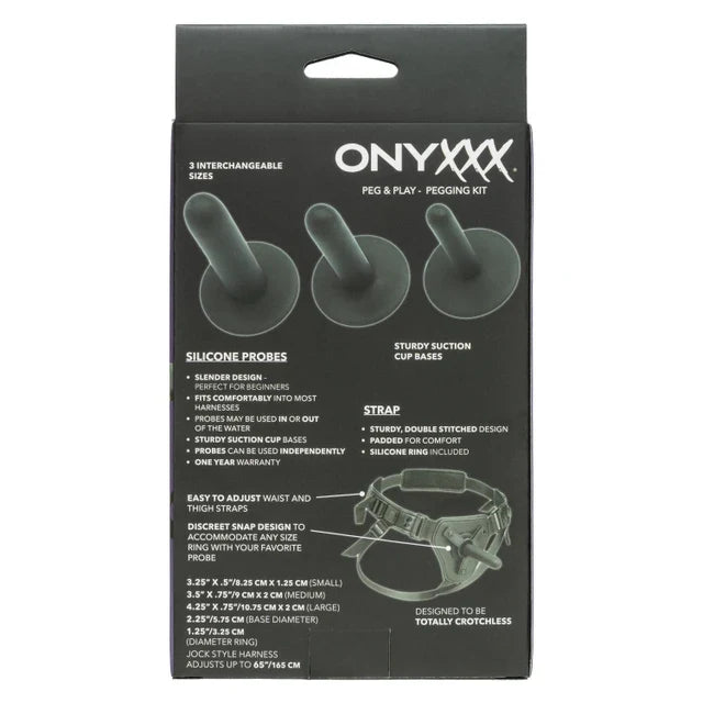 Onyxxx Peg & Play – Silicone Pegging Kit 3 Probes > Dildos > Strap On Harnesses