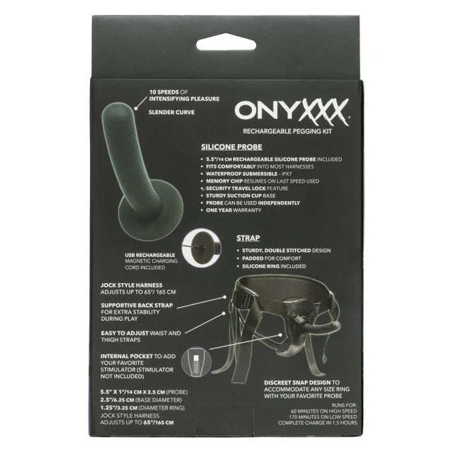 Onyxxx Rechargeable Pegging Kit – Silicone Probe Strap On Harness > Dildos > Strap On Harnesses