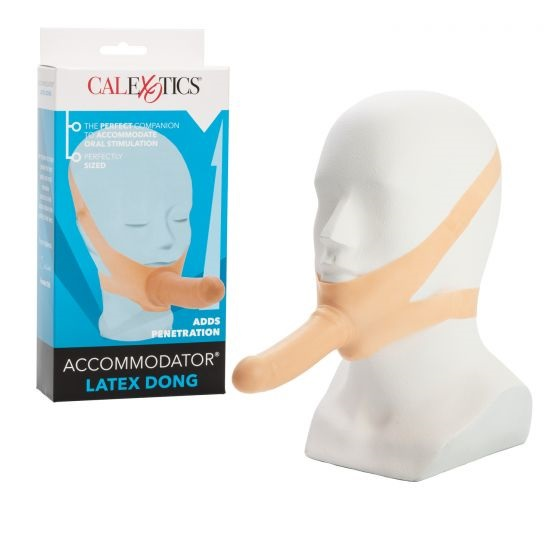 Accommodator 5 Inch Wearable Face Strap On Dildo Flesh Beige STRAP-ONS