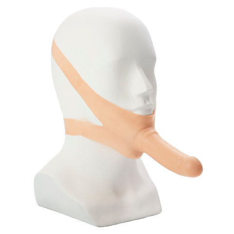 Accommodator 5 Inch Wearable Face Strap On Dildo Flesh Beige STRAP-ONS