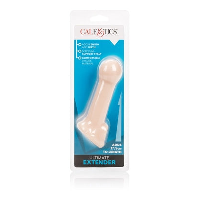 Ultimate Penis Extender Sleeve with Scrotum Support Strap Adds 2 Inches Length and Girth Flexible Flesh Color PureSkin Material Beige SLEEVES