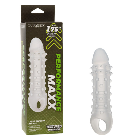 Performance Maxx Liquid Silicone Adonis 1.75 Inch Textured Enhancer Clear SLEEVES