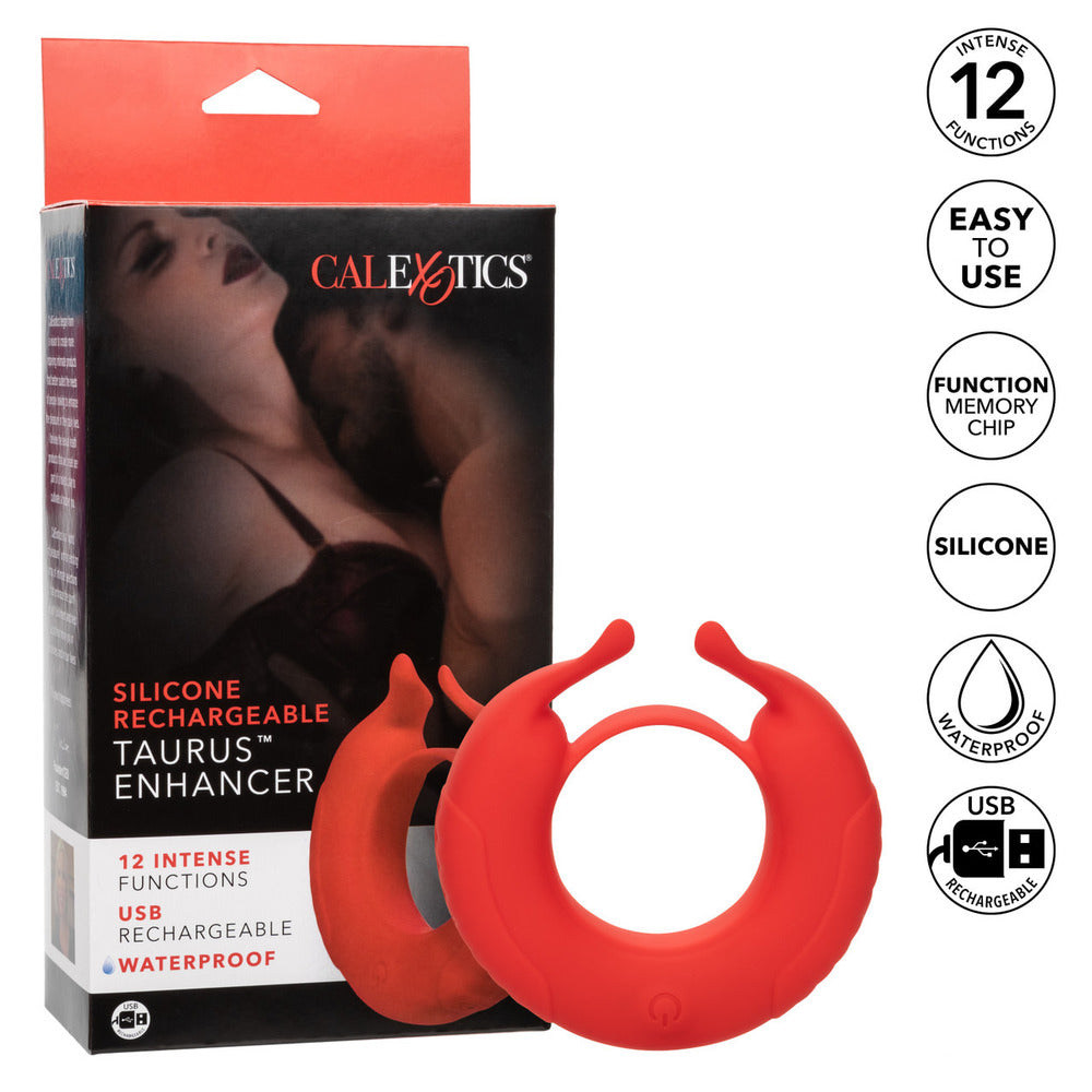 Taurus Enhancer Couples Vibrating Silicone Cock Ring Couples Toys