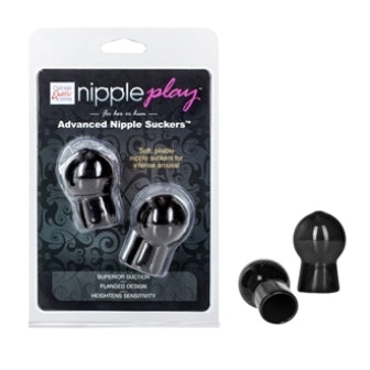 Nipple Play Advance Nipple Suckers Black PVC Mini Suckers 2.25 Inch x 1 Inch Black Nipple Stimulators