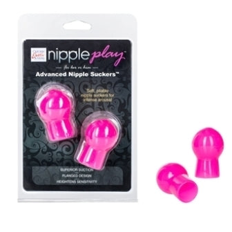 Nipple Play Advanced Pink PVC Nipple Suckers 2.25 Inch x 1 Inch Pink Nipple Stimulators