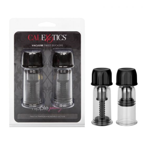 Nipple Play Vacuum Twist Suckers Black 4 Inch Adjustable Suction Set Default Title Nipple Suckers