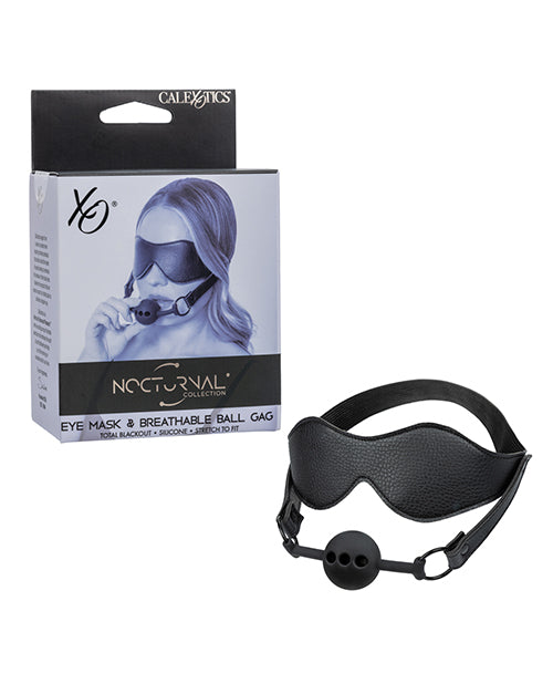 Nocturnal Collection Eye Mask and Breathable Ball Gag – Comfortable Sensory Restraint Set Default Title > Bondage Gear > Gags and Bits