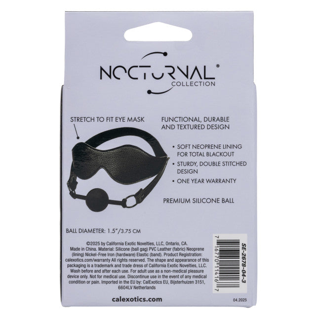 Nocturnal Collection Eye Mask and Breathable Ball Gag – Comfortable Sensory Restraint Set > Bondage Gear > Gags and Bits
