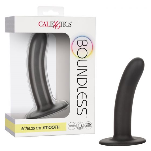 Boundless 6"/15.25cm Smooth Black Silicone Probe with Suction Cup Base Default Title DONGS