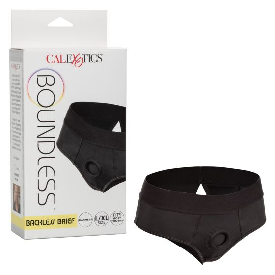 Boundless Backless Brief Harness Black Large/X-Large Size Black Harnesses & Strap-Ons
