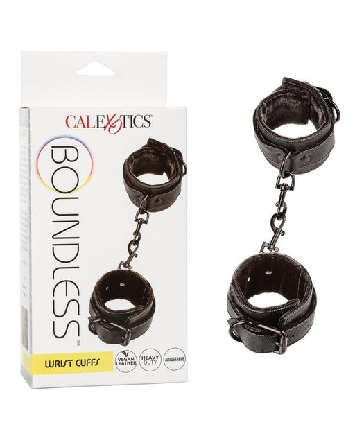 Boundless Wrist Cuffs Black Black Unisex Leather