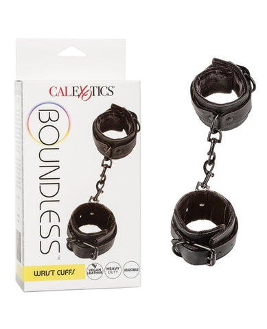 Boundless Wrist Cuffs Black Black Unisex Leather