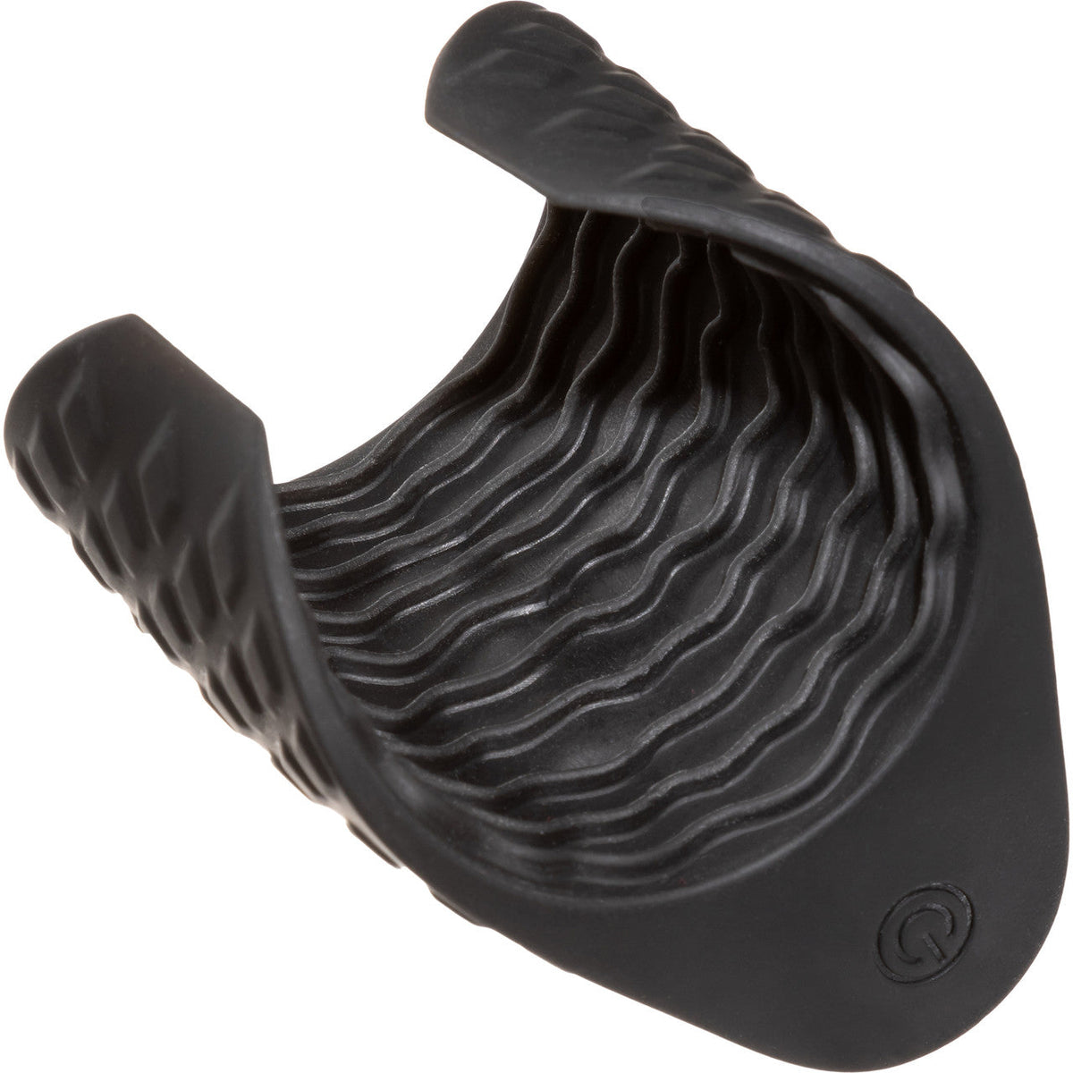 Boundless Grip Stroker Black Textured Silicone Handheld Masturbator with 10 Vibration Functions and Battery > Sex Toys For Men > Masturbators > Vibrating