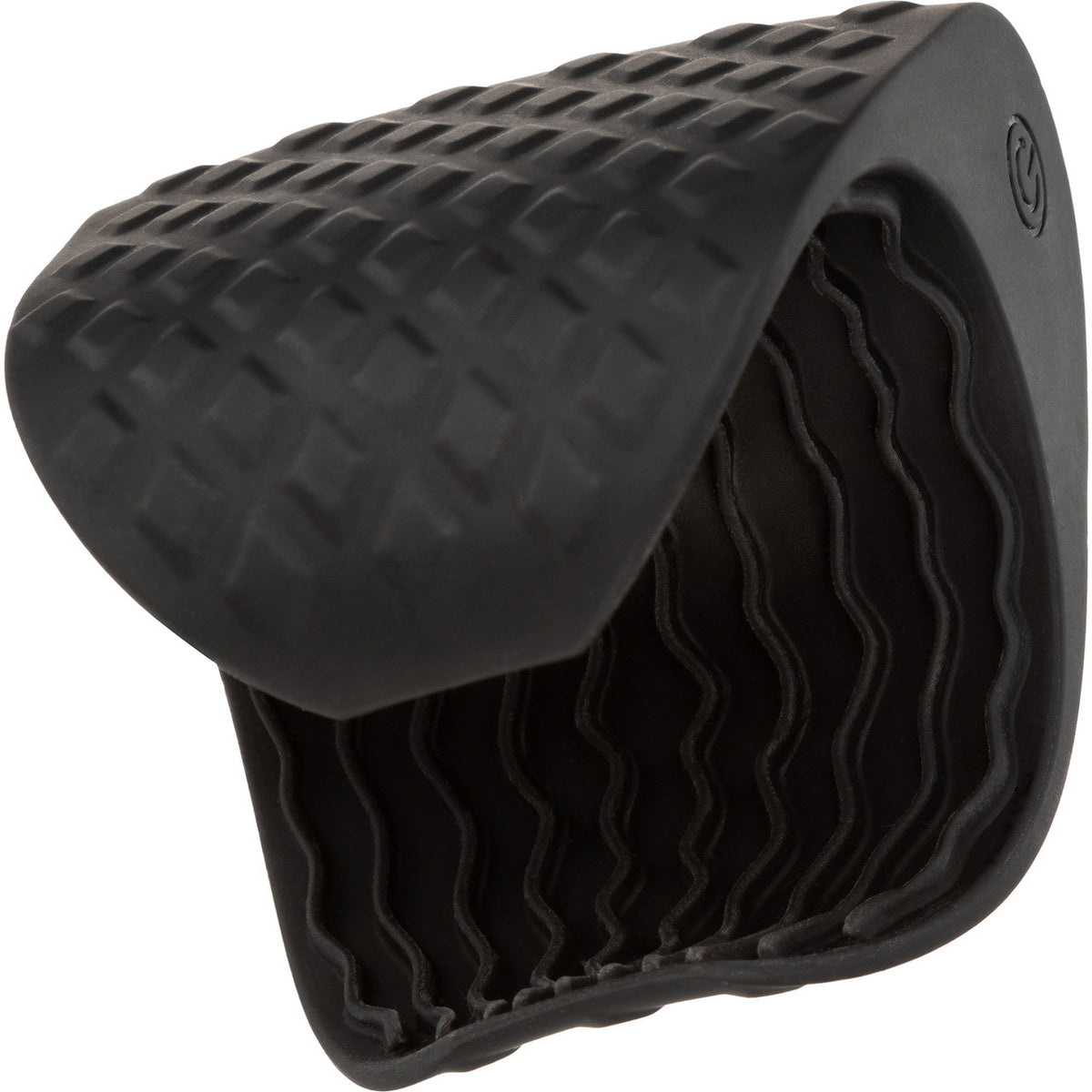Boundless Grip Stroker Black Textured Silicone Handheld Masturbator with 10 Vibration Functions and Battery > Sex Toys For Men > Masturbators > Vibrating
