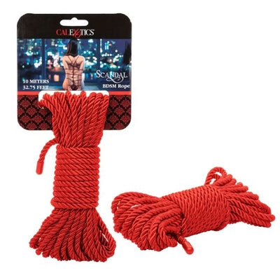 Scandal Red BDSM Rope 32.75ft Shibari Bondage Rope Toy Red Rope