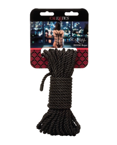 CalExotics Scandal BDSM Rope 50M Black Silky Cotton Polyester Bondage Rope Default Title Rope