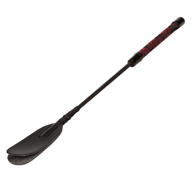 CalExotics Scandal Split Tip Crop Black and Red Hand-Stitched Riding Crop Secondary image