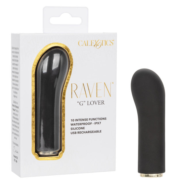 Raven™ “G” Lover Black Silicone Mini Massager with 10 Intense Functions USB Rechargeable Waterproof IPX7 Default Title BULLETS
