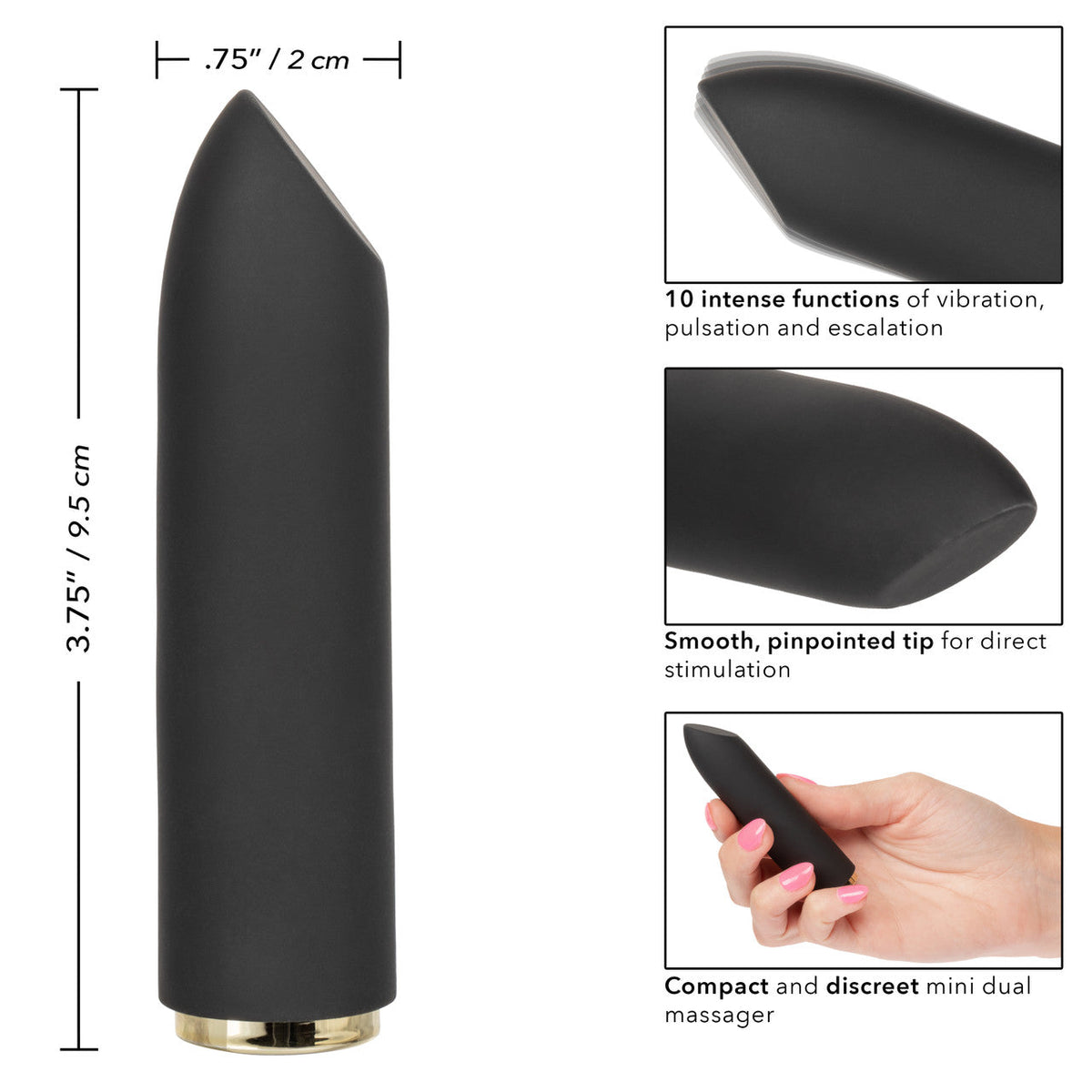 Raven Teaser – Compact Mini Massager with 10 Intense Functions Vibrator > Vibrators > Mini Vibrators