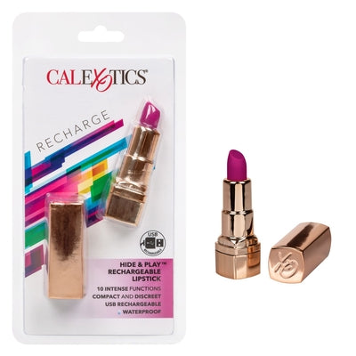 Hide and Play Rechargeable Lipstick Mini Massager Vibrator Purple Waterproof USB Rechargeable Default Title BULLETS