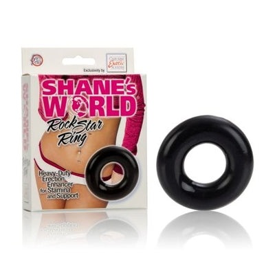 Shane's World Rock Star Ring Black Erection Enhancer Default Title COCK RINGS