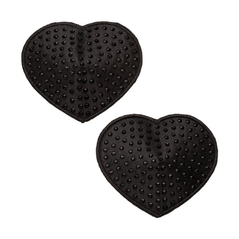 Radiance Black Heart Pasties Adhesive Nipple Covers Set Default Title Pasties