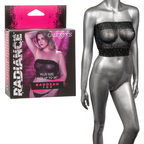 Radiance Plus Size Black Rhinestone Bandeau Top Fits Up to 3X Default Title > Clothes > Plus Size Lingerie