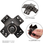 Euphoria Collection Black PU Coated Silicone O-Ring Pasties with Rivet Accents 3 Inch > Clothes > Pasties