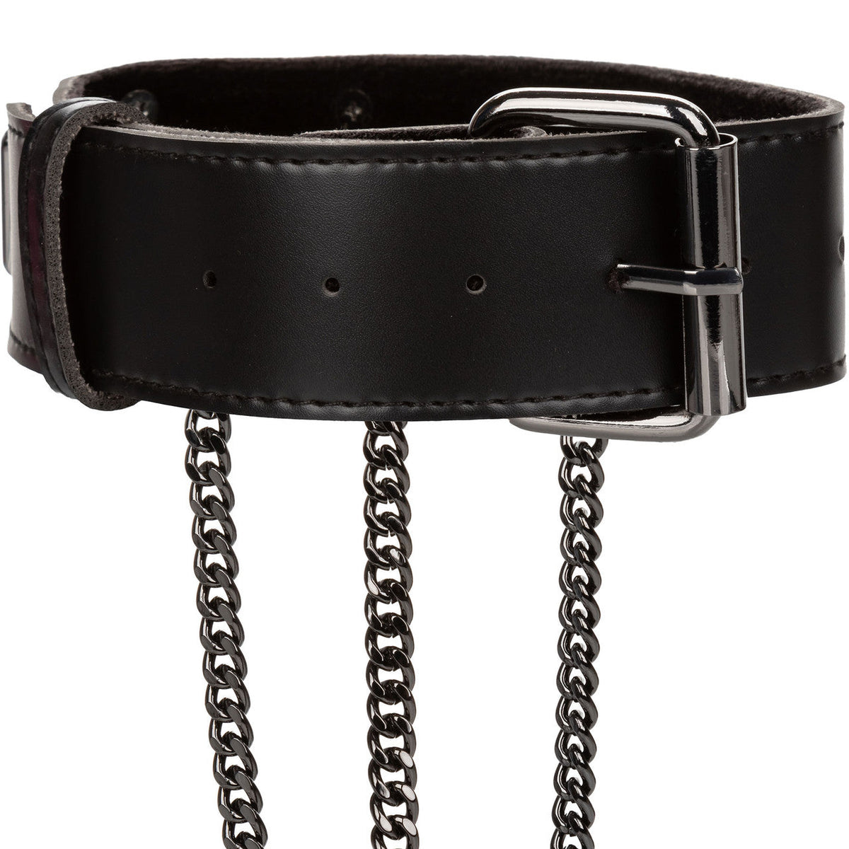 Euphoria Collection Multi Chain Collar Harness with Velvet Interior and Vegan Leather Exterior > Clothes > Womens Harnesses