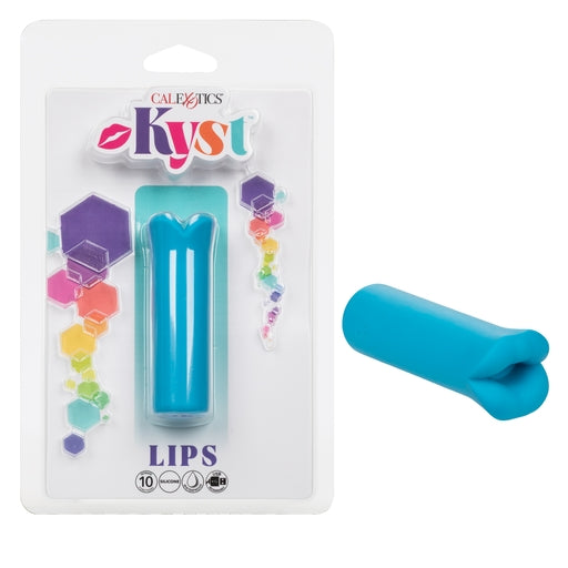 Kyst Lips Mini Massager Blue Silicone Bullet with 10 Vibration Functions and USB Rechargeable Default Title BULLETS