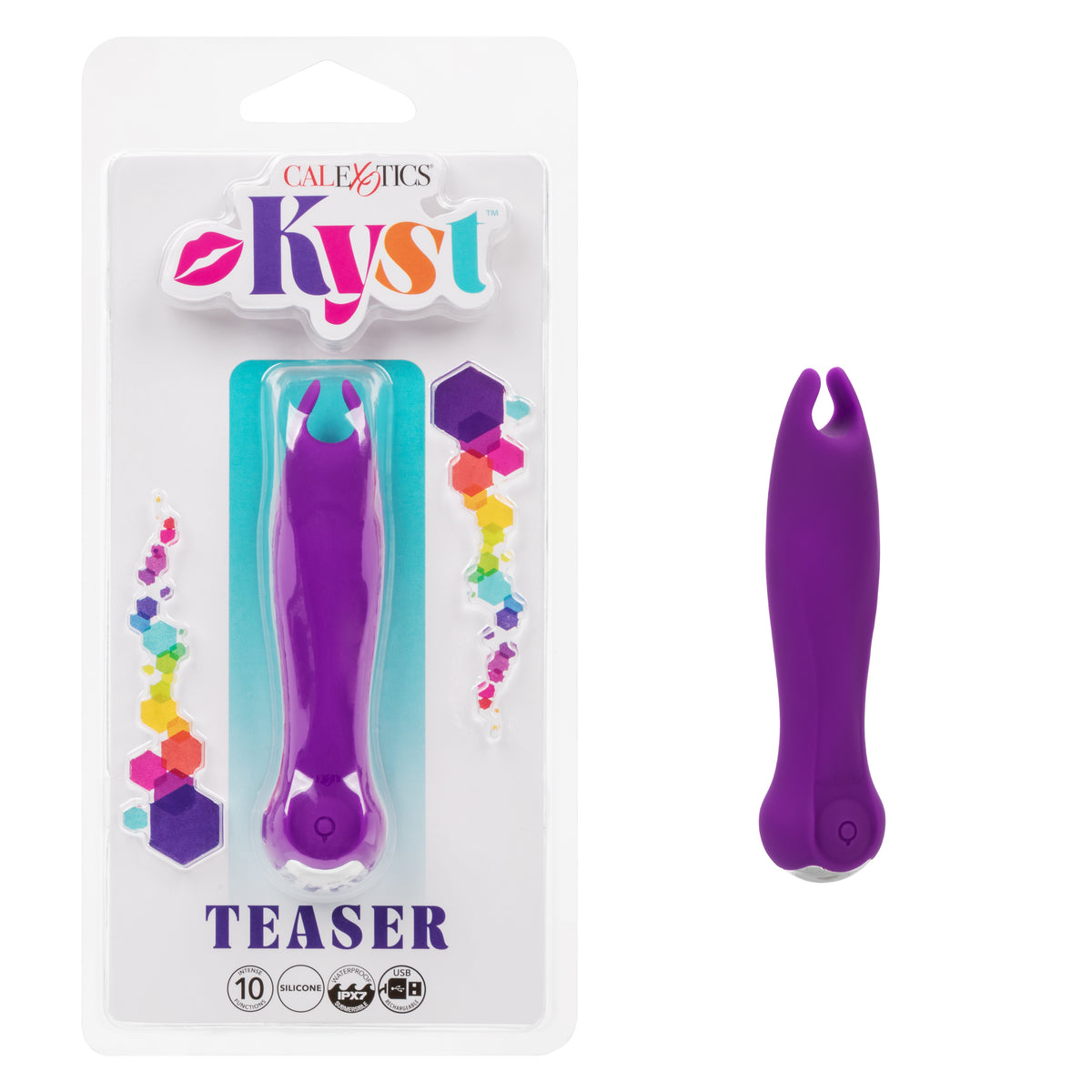 Kyst™ Teaser Purple Compact Personal Silicone Stimulator with 10 Vibration Functions and USB Rechargeable Purple STIMULATORS