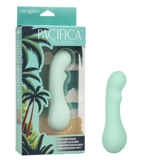 Pacifica Bora Bora Intimate Toy in Soft Mint Green with 10 Vibration Functions, Rechargeable, Waterproof IPX7 Liquid Silicone > Sex Toys For Ladies > G-Spot Vibrators