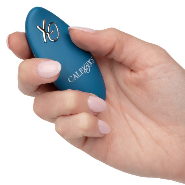 CalExotics Dual Rider Remote Control Bump and Grind Waterproof Silicone Massager with 12 Functions and Remote in Blue > Vibrators > Vibrating Pads