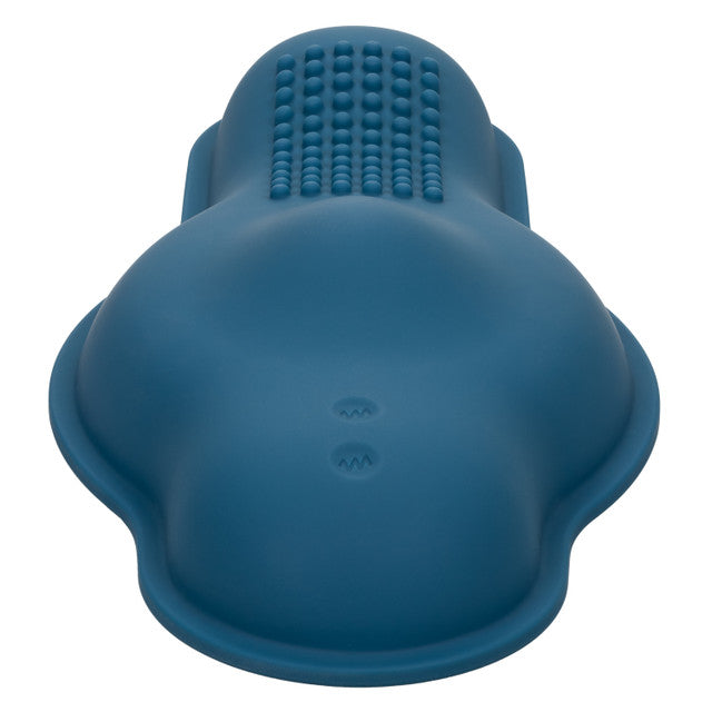 CalExotics Dual Rider Remote Control Bump and Grind Waterproof Silicone Massager with 12 Functions and Remote in Blue > Vibrators > Vibrating Pads