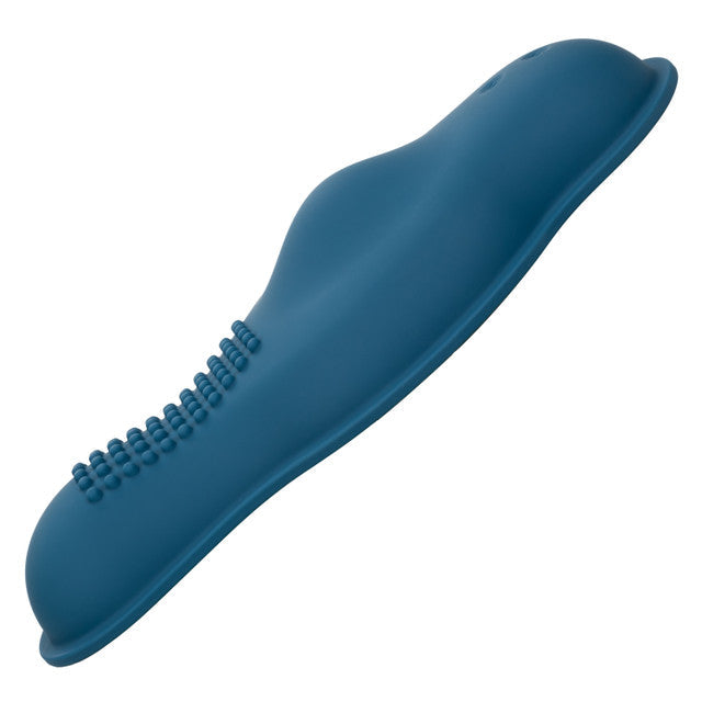 CalExotics Dual Rider Remote Control Bump and Grind Waterproof Silicone Massager with 12 Functions and Remote in Blue > Vibrators > Vibrating Pads