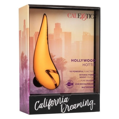 California Dreaming Hollywood Hottie Orange Mini Massager with 10 Vibration Functions and USB Rechargeable Orange VIBRATORS