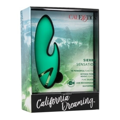 California Dreaming Sierra Sensation Flexible Teaser in Green with 10 Vibration Modes and USB Rechargeable Silicone Body Default Title VIBRATORS-RABBIT