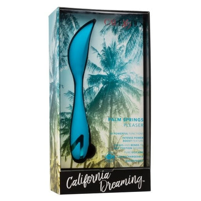California Dreaming Palm Springs Pleaser Blue Flexible Mini Vibrator > Vibrators > Standard Vibrators