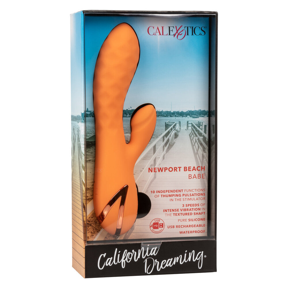 Newport Beach Babe Rechargeable Textured Sleek Vibrator > Vibrators > Ladies > Rabbit