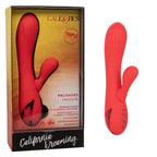 California Dreaming Palisades Passion Red Silicone Heated Massager with Swinging Teaser and Triple Motor Vibrations > Vibrators > Ladies > Rabbit