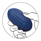CalExotics Cashmere Velvet Curve Handheld Massager in Navy Blue with 10 Speeds, Liquid Silicone,= > Vibrators > Standard Vibrators
