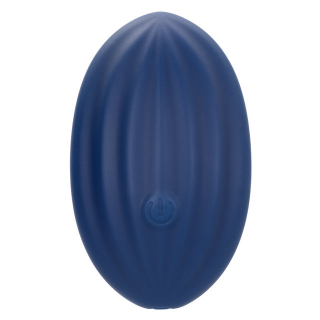 CalExotics Cashmere Velvet Curve Handheld Massager in Navy Blue with 10 Speeds, Liquid Silicone,= > Vibrators > Standard Vibrators