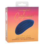 CalExotics Cashmere Velvet Curve Handheld Massager in Navy Blue with 10 Speeds, Liquid Silicone,= > Vibrators > Standard Vibrators