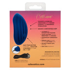 CalExotics Cashmere Velvet Curve Handheld Massager in Navy Blue with 10 Speeds, Liquid Silicone,= > Vibrators > Standard Vibrators