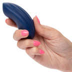 CalExotics Cashmere Velvet Curve Handheld Massager in Navy Blue with 10 Speeds, Liquid Silicone,= > Vibrators > Standard Vibrators
