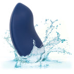 CalExotics Cashmere Velvet Curve Handheld Massager in Navy Blue with 10 Speeds, Liquid Silicone,= > Vibrators > Standard Vibrators